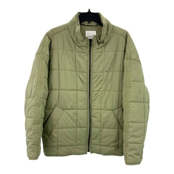 Avec Les Filles Green Square Quilted Full Zip Jacket Size Large NWOT - Picture 1 of 8
